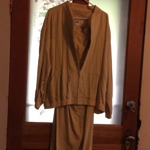 Selene silk trousers and jacket